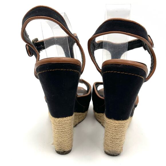MARYPAZ WOMAN black & brown wedges espadrilles size 10 - Picture 4 of 10